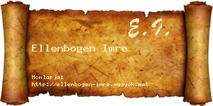 Ellenbogen Imre névjegykártya