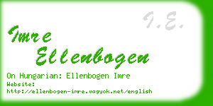 imre ellenbogen business card